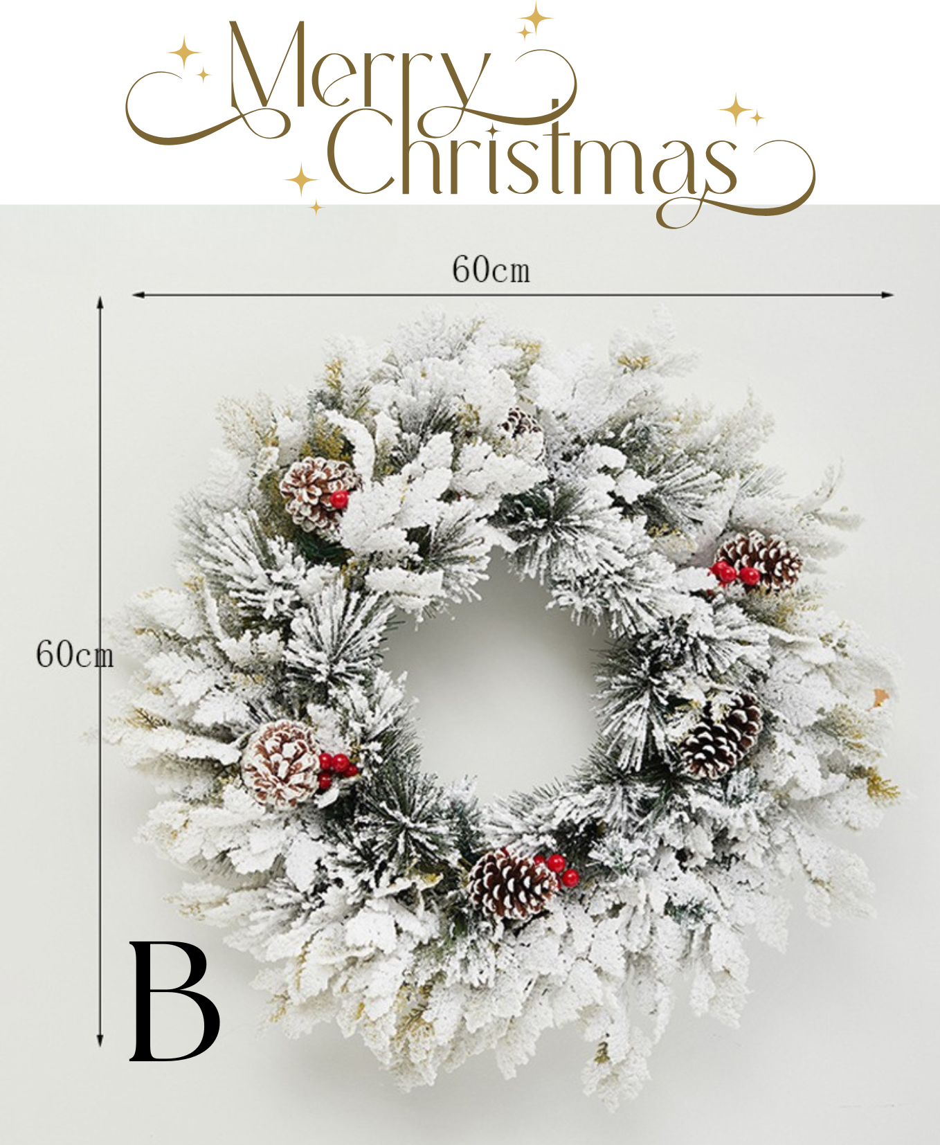 Frosted Pine Holiday Wreath