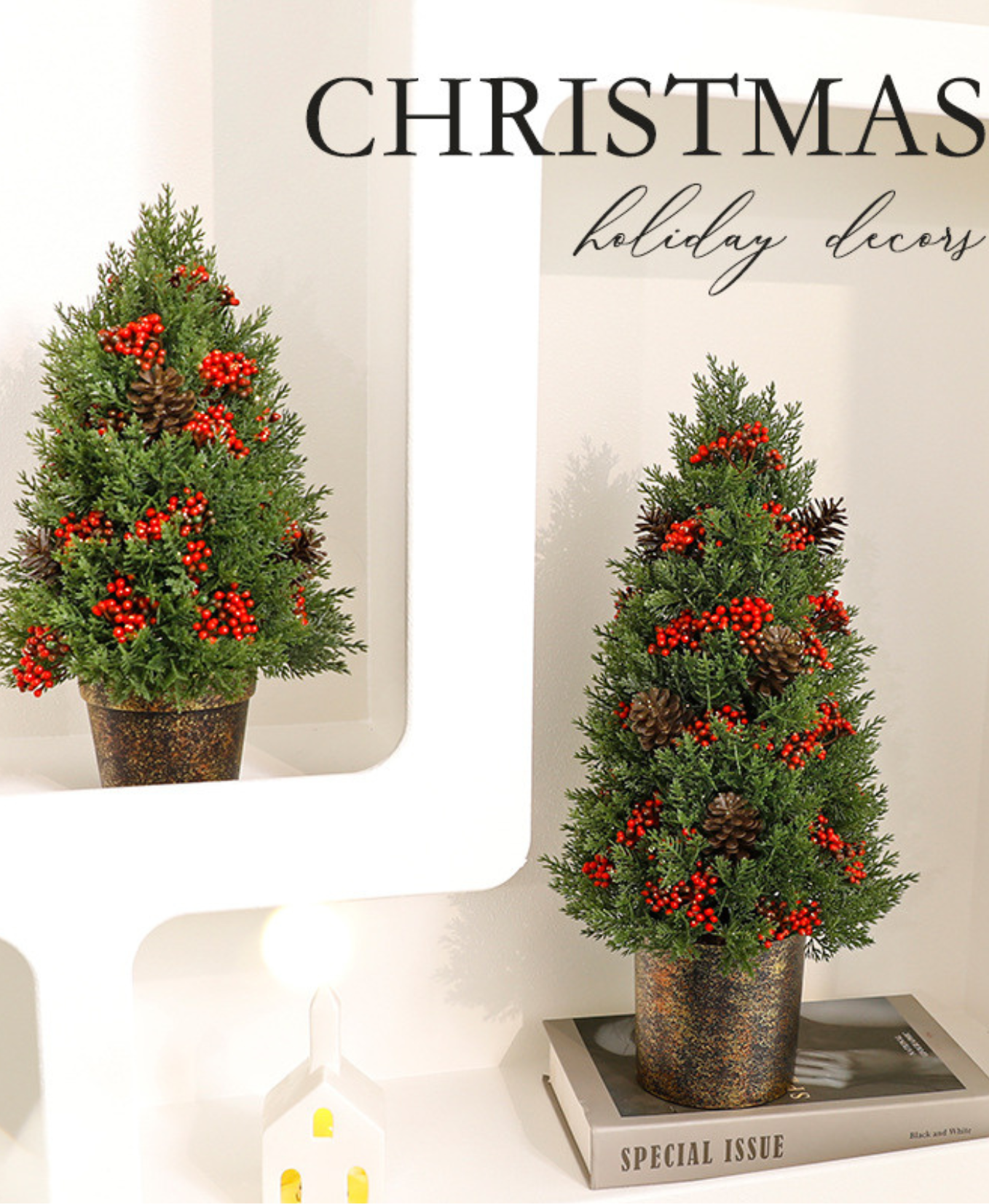 Berry Pine Mini Christmas Tree