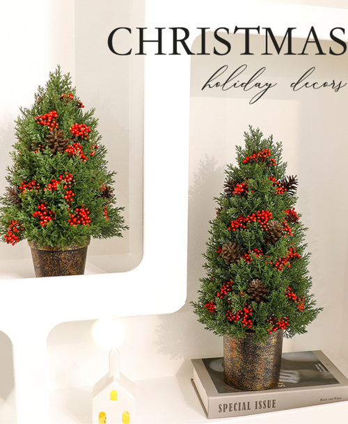 Berry Pine Mini Christmas Tree
