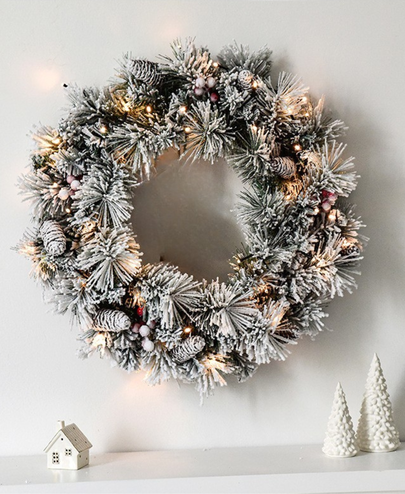 Icy Pine Christmas Wreath
