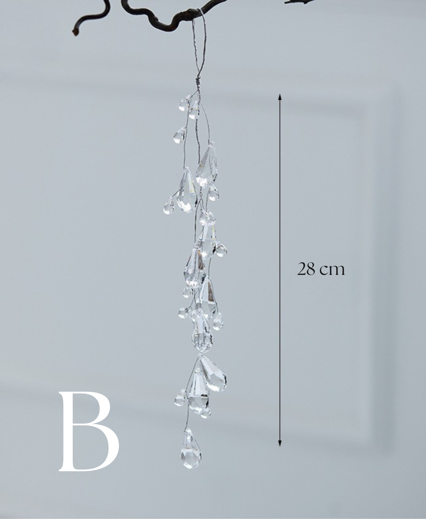 Frosted Crystal Christmas Ornament