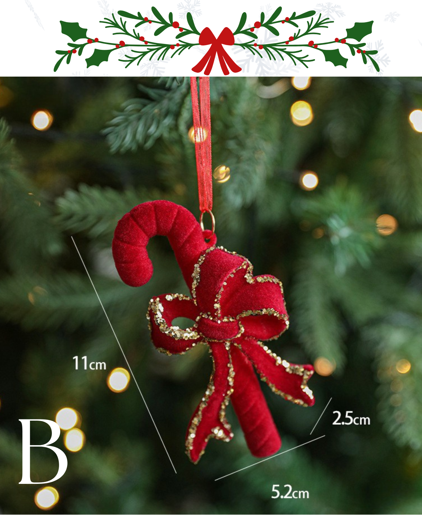 Velvet Maroon Holiday Ornament