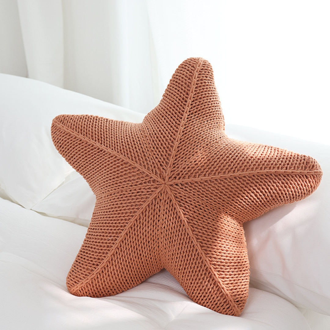 Starfish Knitted Pillow
