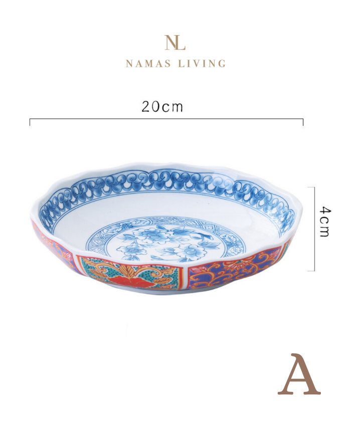 Imperial Chinoiserie Style Ceramic Plates