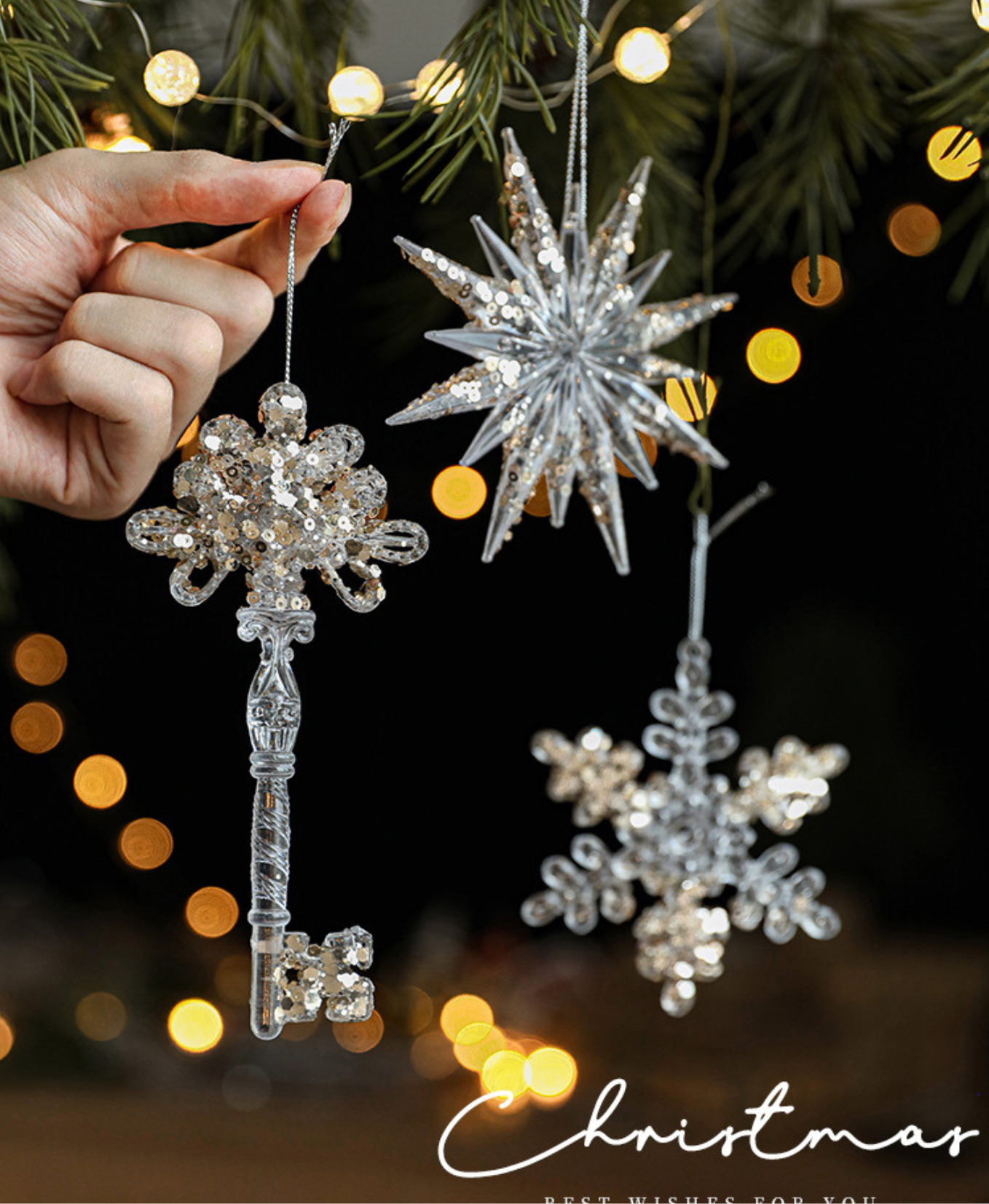 Crystal Key Christmas Tree Ornament