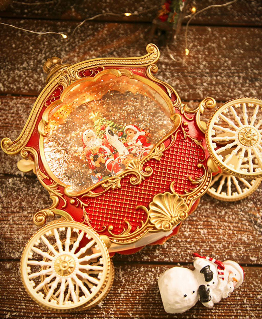 Vintage Christmas Carriage Music Box