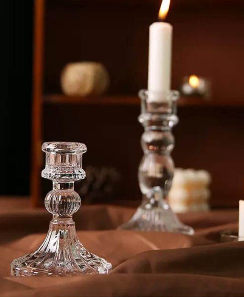 Glass Candleholders