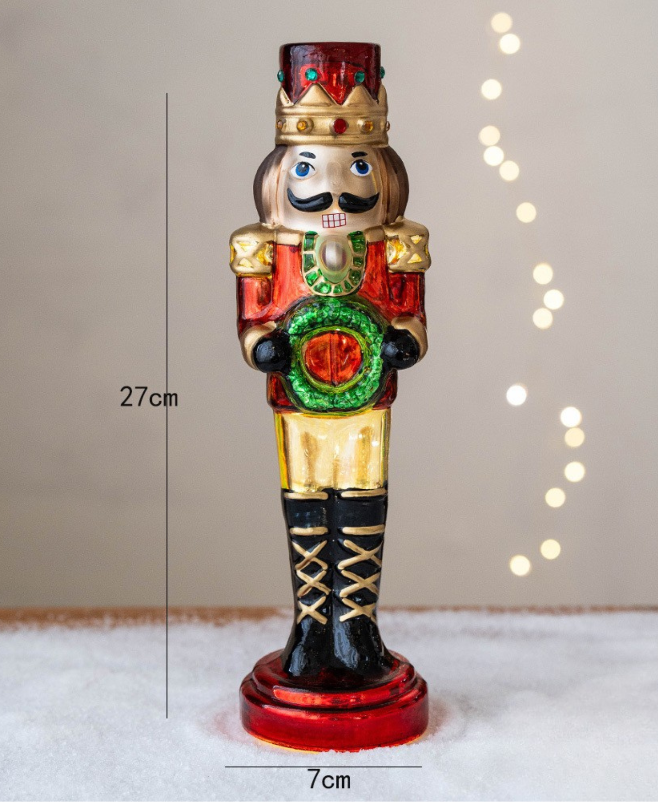 Luminous Glass Nutcracker Ornament