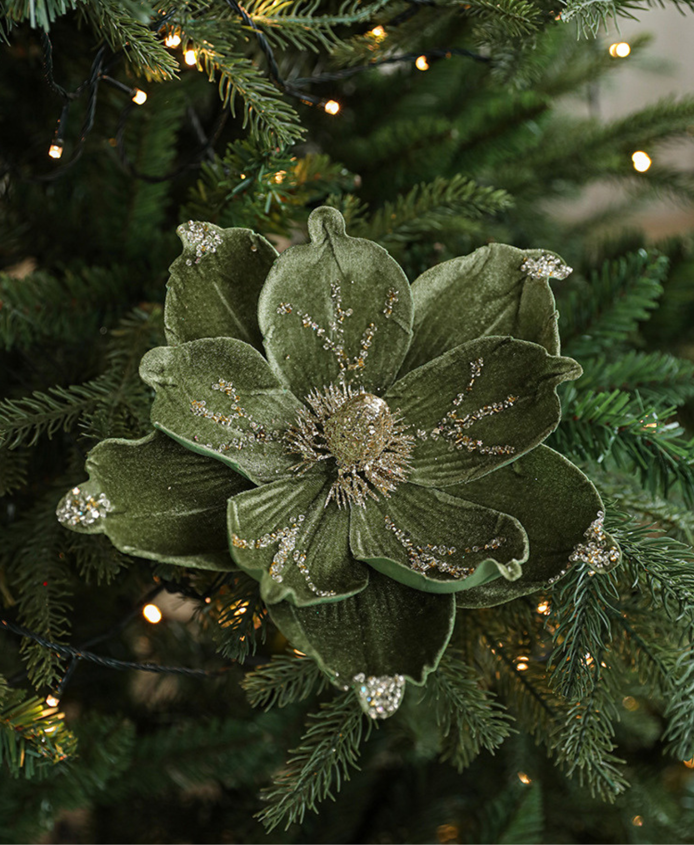 Luminous Magnolia Bloom Ornament