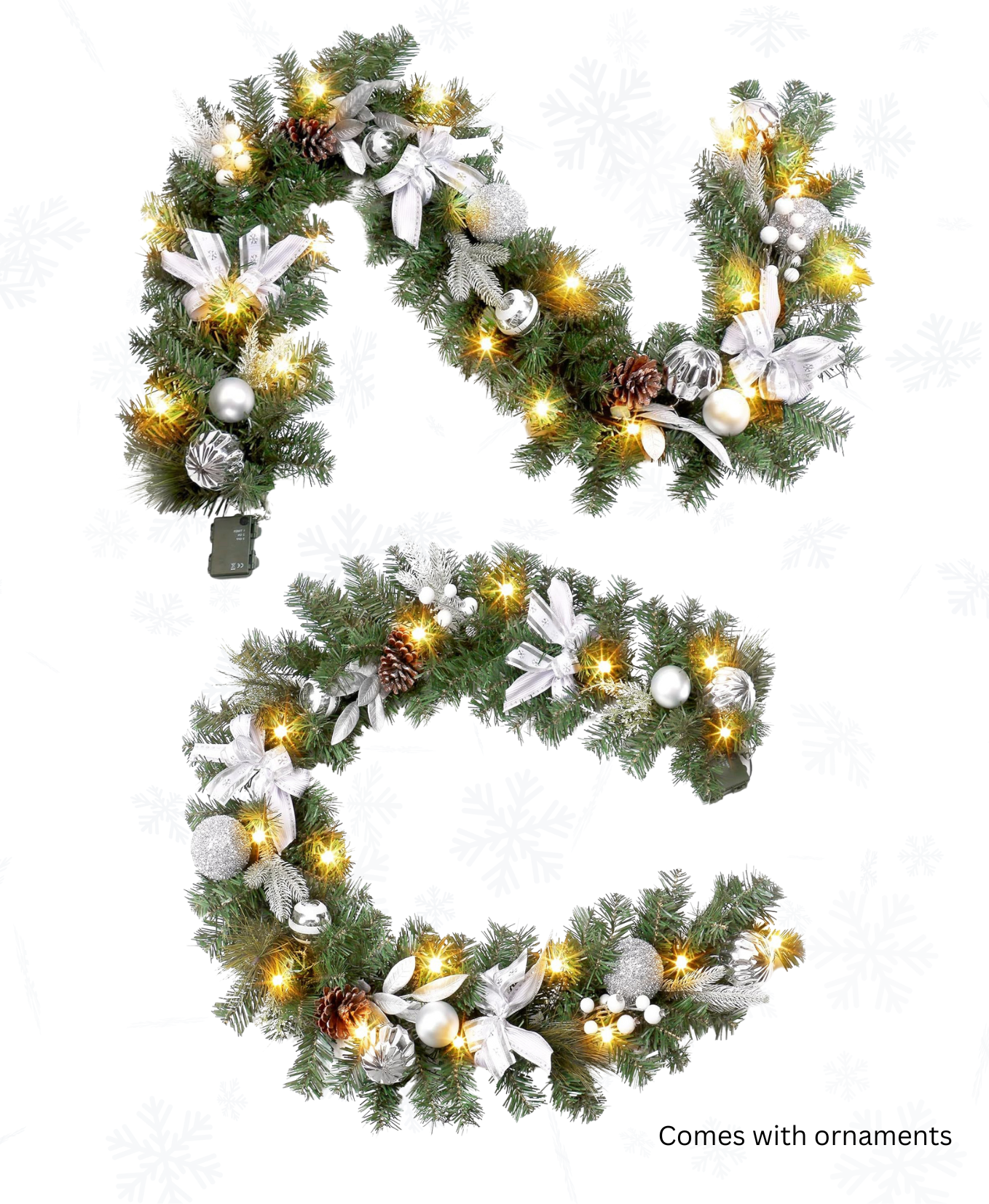 Silver Grace Holiday Garland