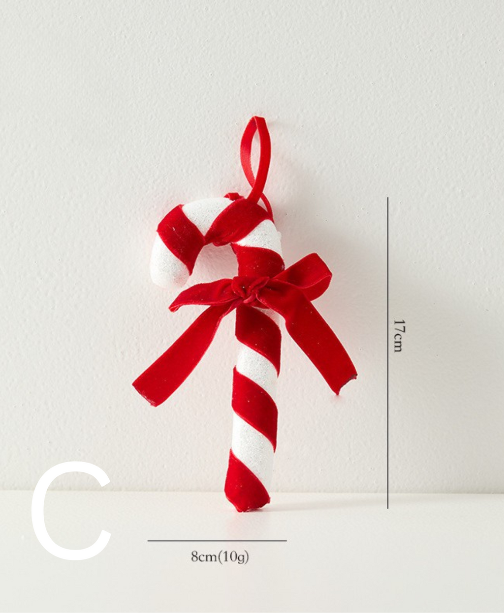 Christmas Decoration - Red & White Cane