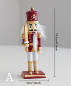 Burgundy & Gold Nutcracker - 15 cm