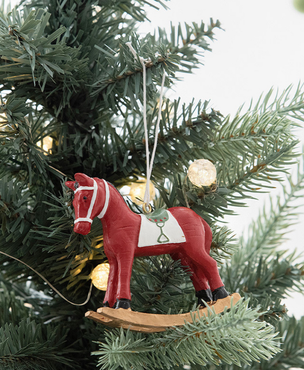 Retro Rocking Horse Christmas Ornament