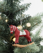 Retro Rocking Horse Christmas Ornament