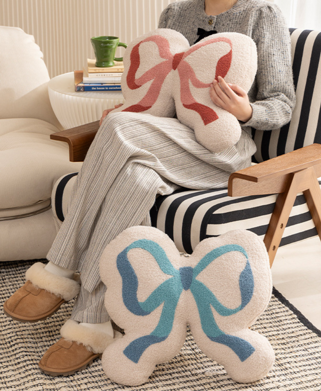 Butterfly Velvet Embroidered Pillow