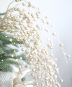Champagne Beaded Spray Ornament