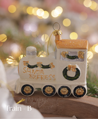 Glam White and Gold Christmas Ornament