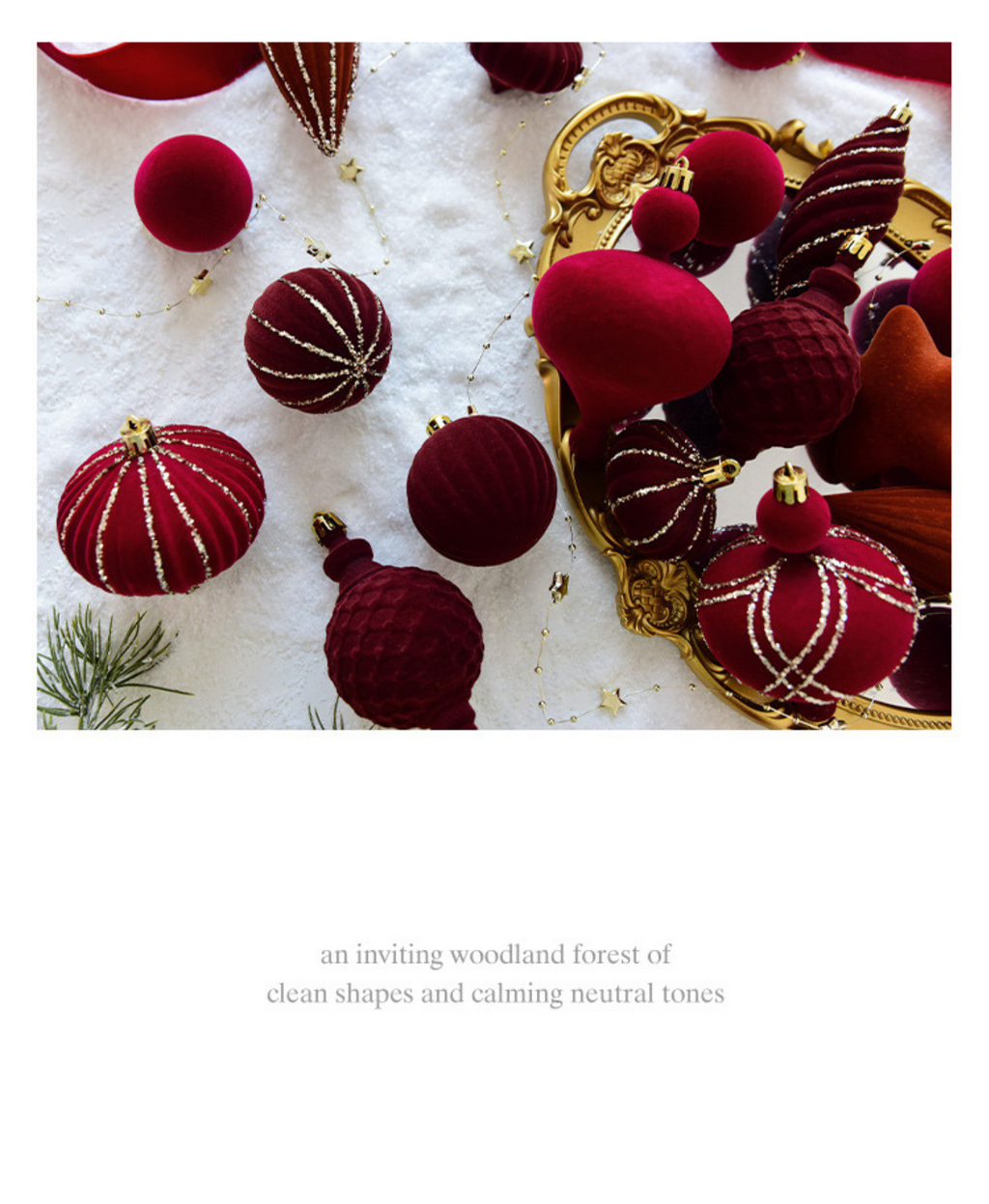 Velvet Ruby Ornament Set