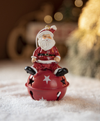 Santa & Snowman Festive Bell Ornament
