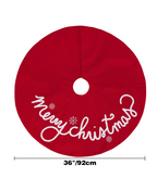 Embroidered Merry Christmas Tree Skirt