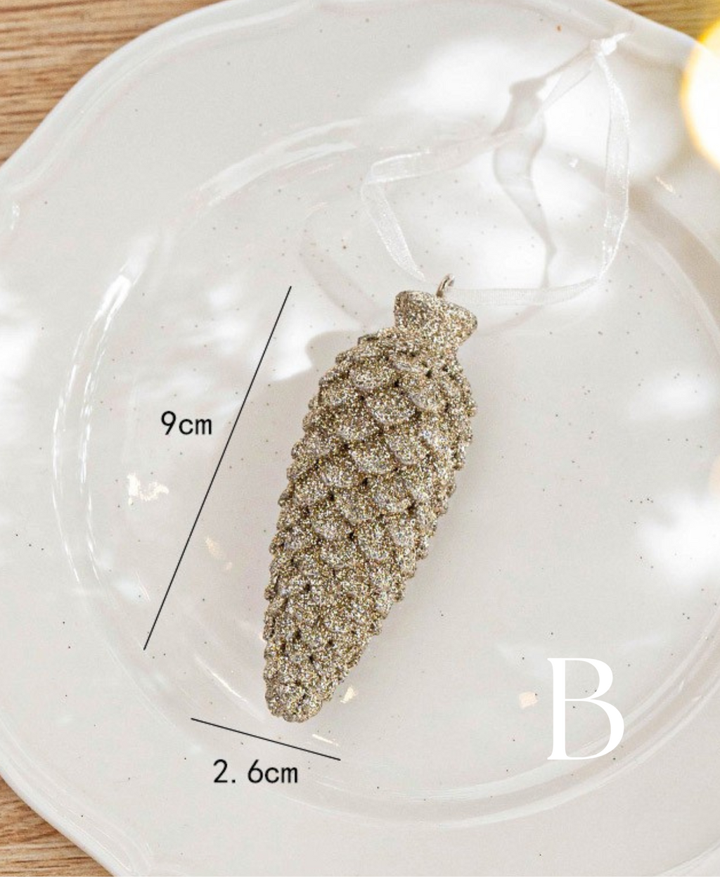 Silver Acorn Tree Ornament