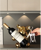 Goldie Bear Wine Stand & Corkscrew