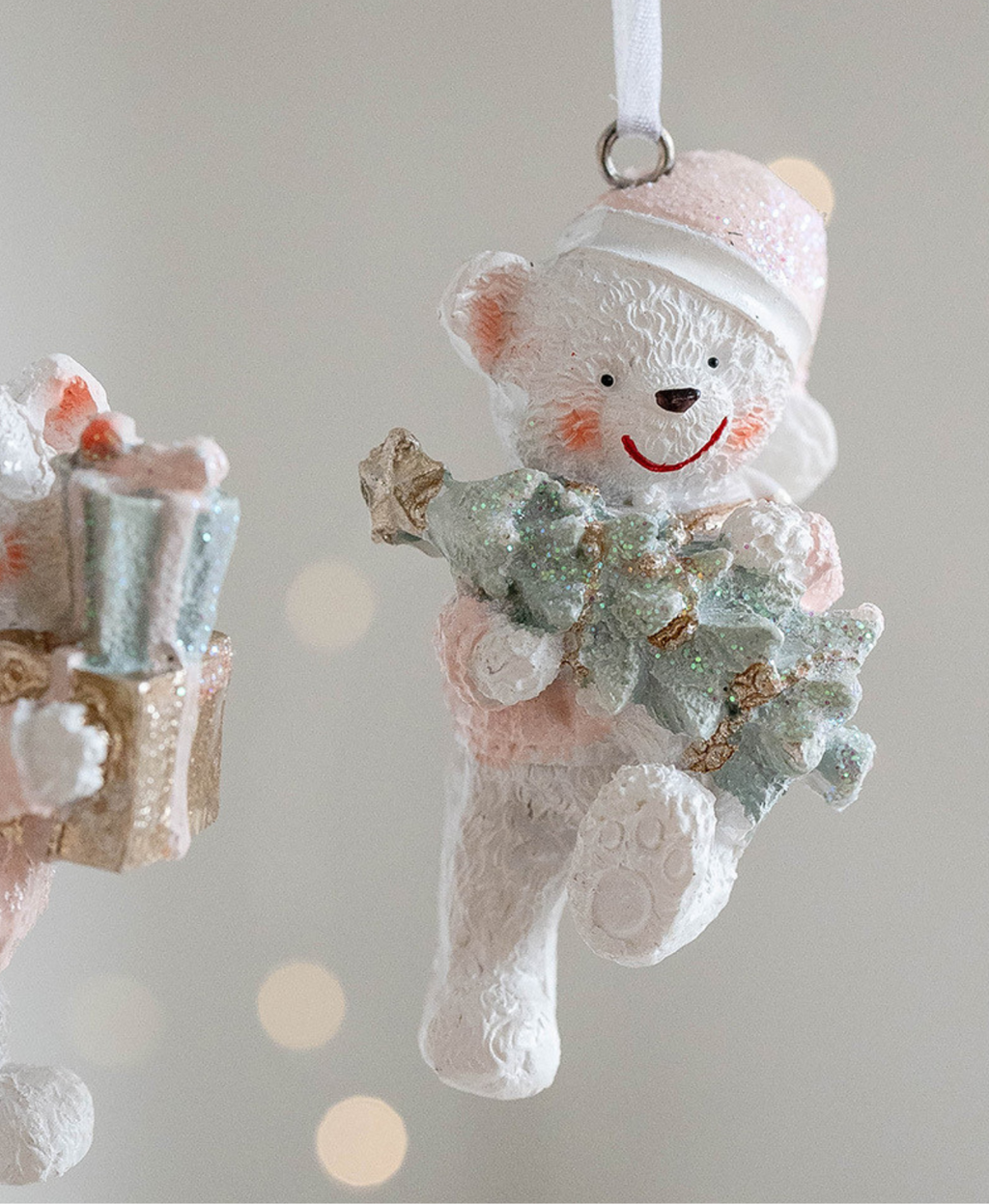 Christmas Bear Couple Ornament