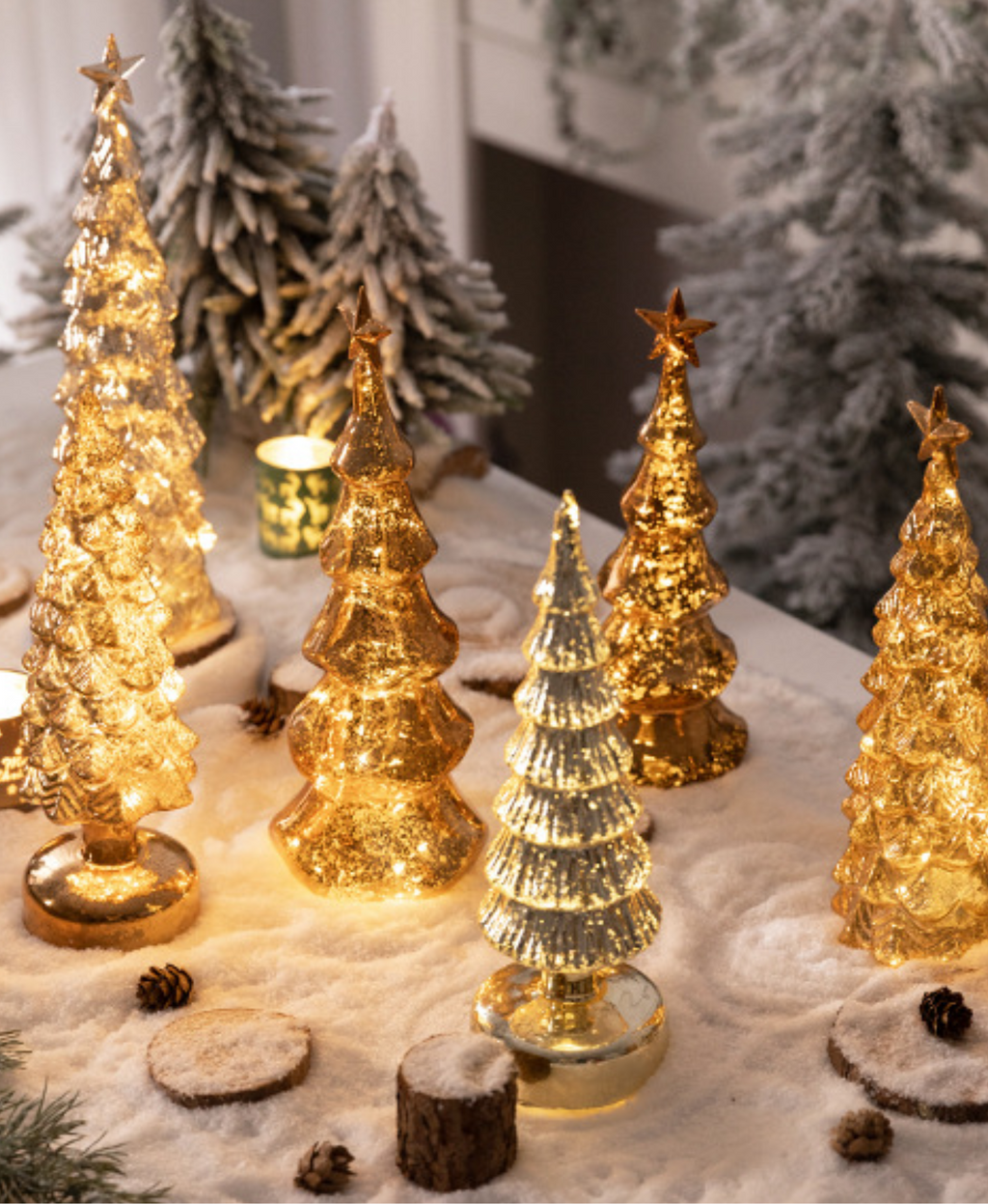 Golden Sparkle Tree Light Decoration