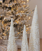 Illuminated Sparkle Iron Christmas Tree Set