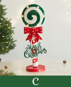 Candy Cane Christmas Tabletop Sign
