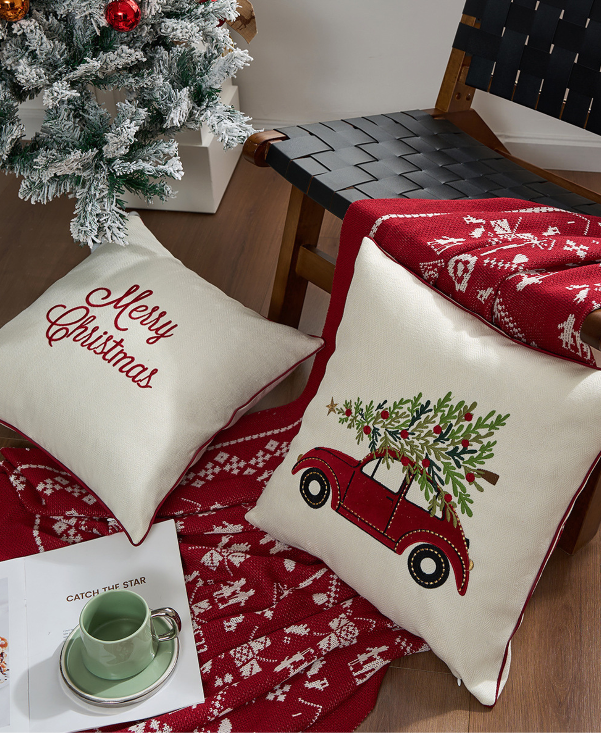Festive Christmas Pillow Cover