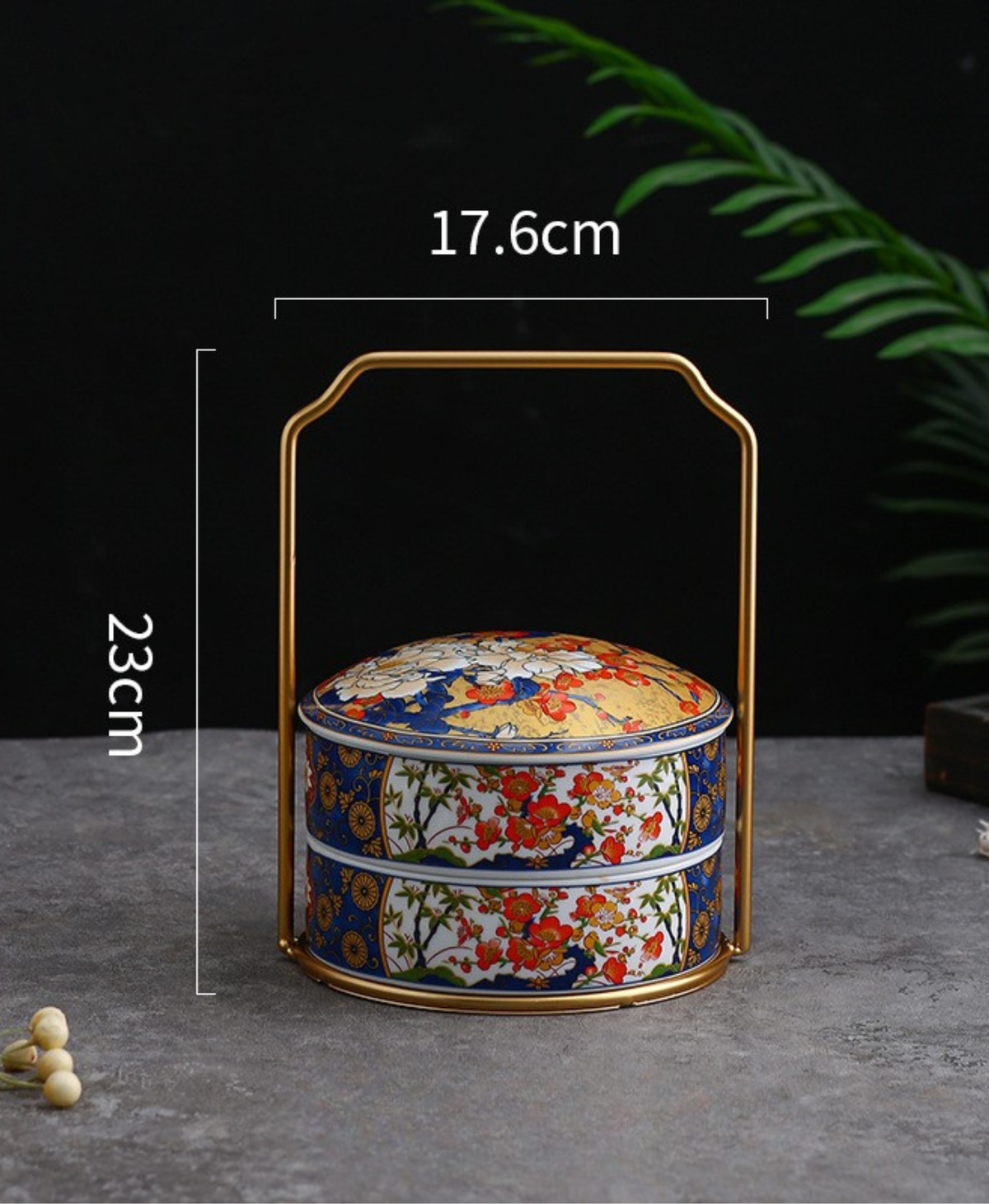 Japanese Peony & Bird Stack Box