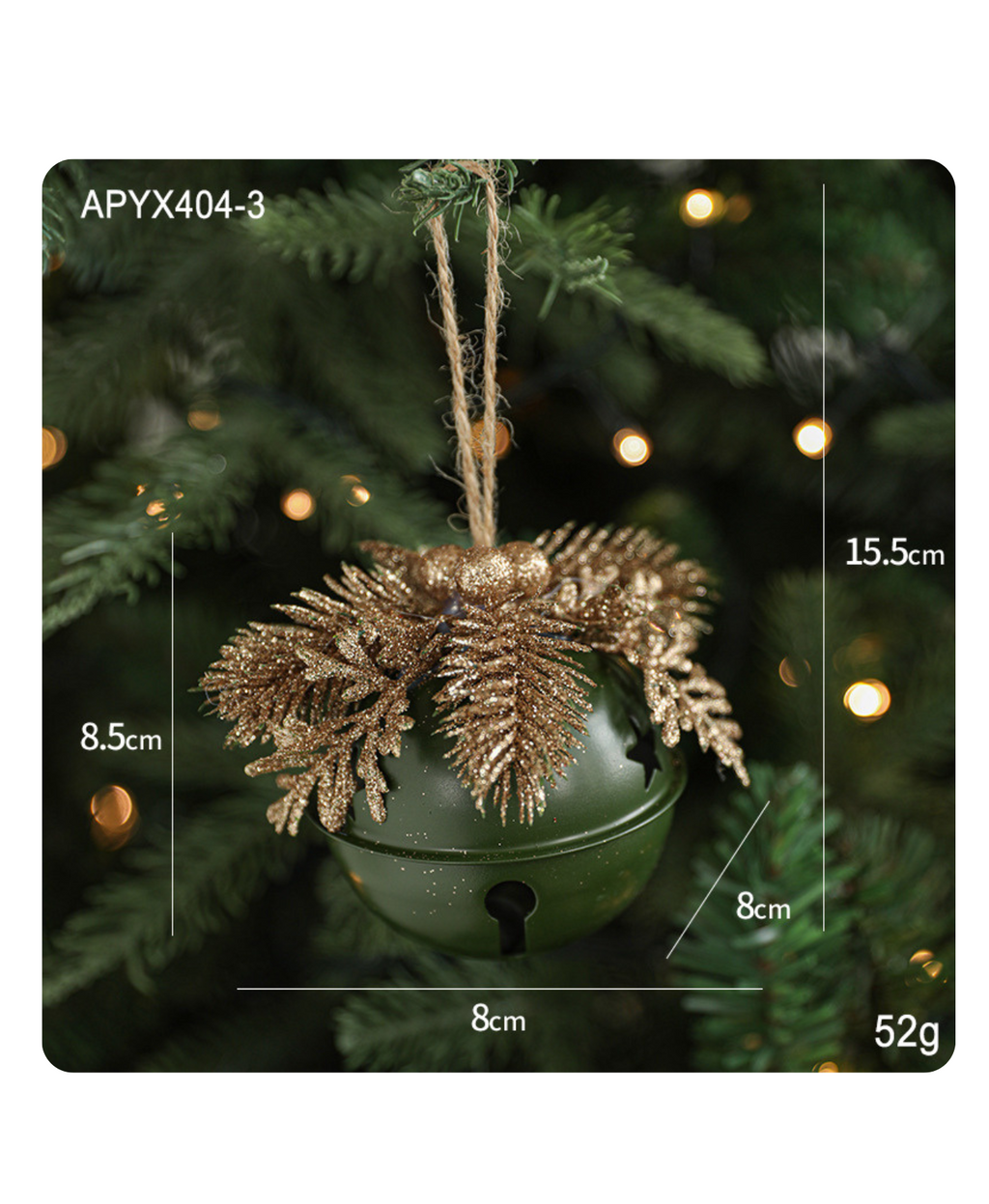 Classic Pine Bell Ornament