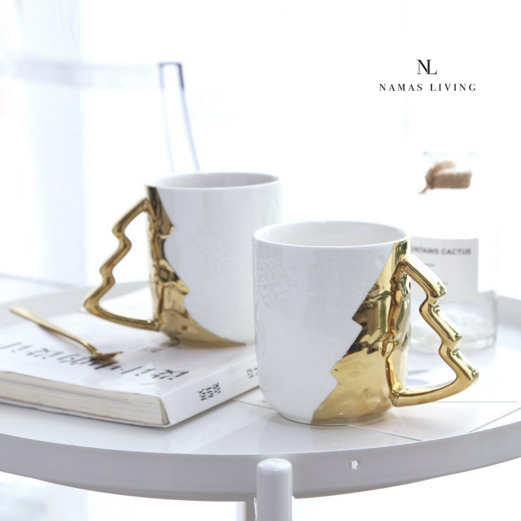 GIFTING INSPIRATION - White and Gold Holiday Mug