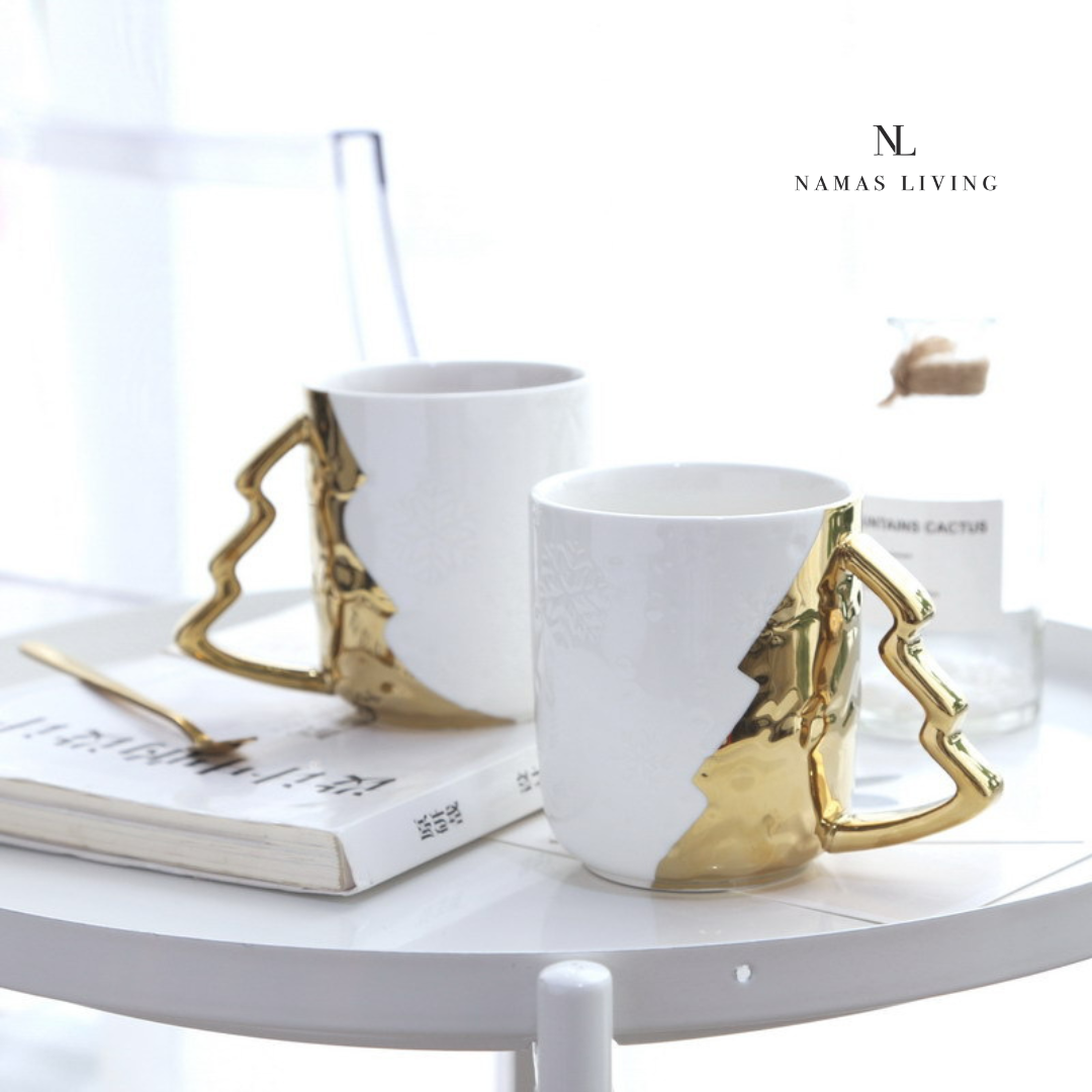 GIFTING INSPIRATION - White and Gold Holiday Mug