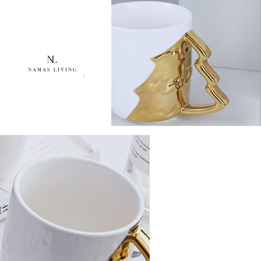 GIFTING INSPIRATION - White and Gold Holiday Mug