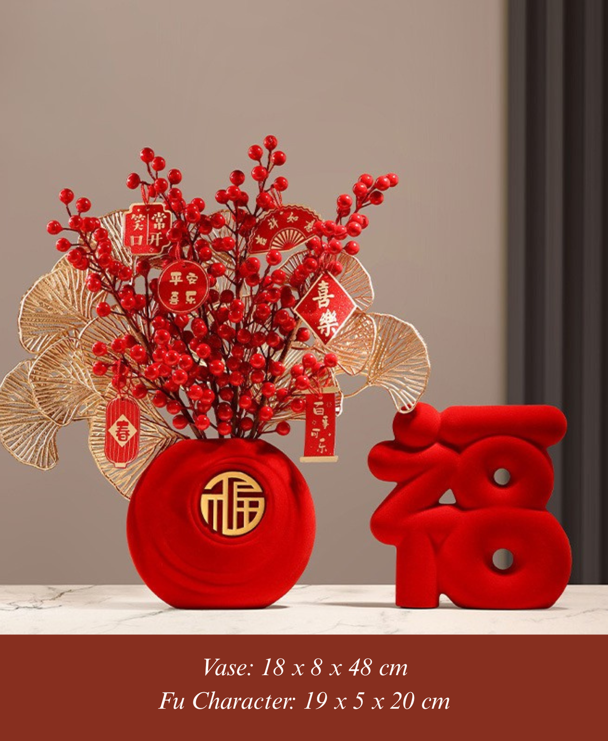 Fu Blessing Ginkgo Arrangement Set