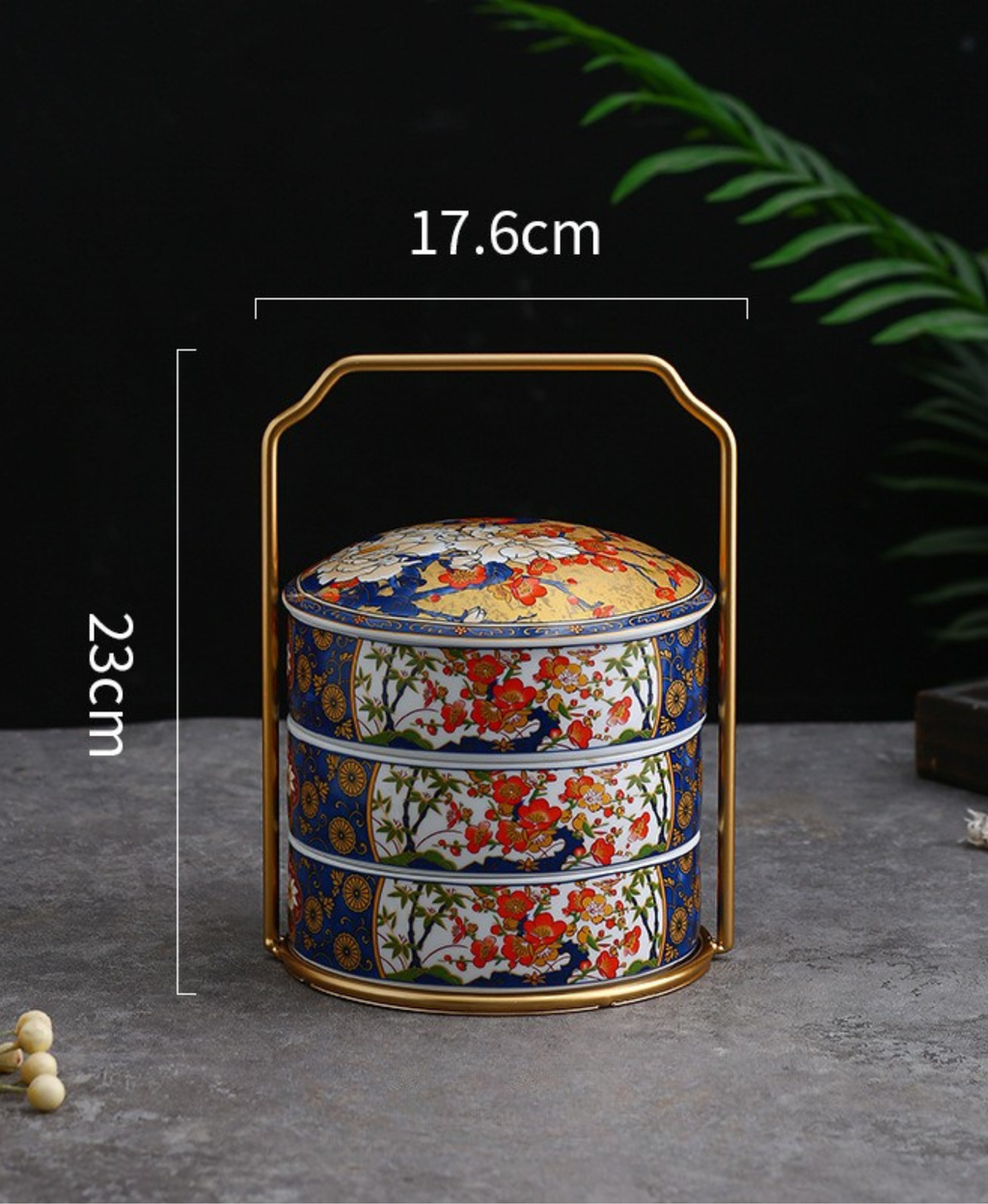Japanese Peony & Bird Stack Box
