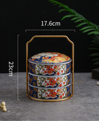 Japanese Peony & Bird Stack Box