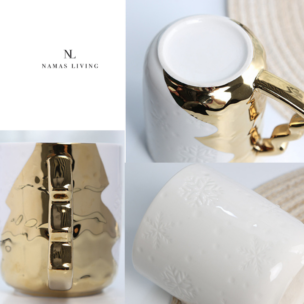 GIFTING INSPIRATION - White and Gold Holiday Mug