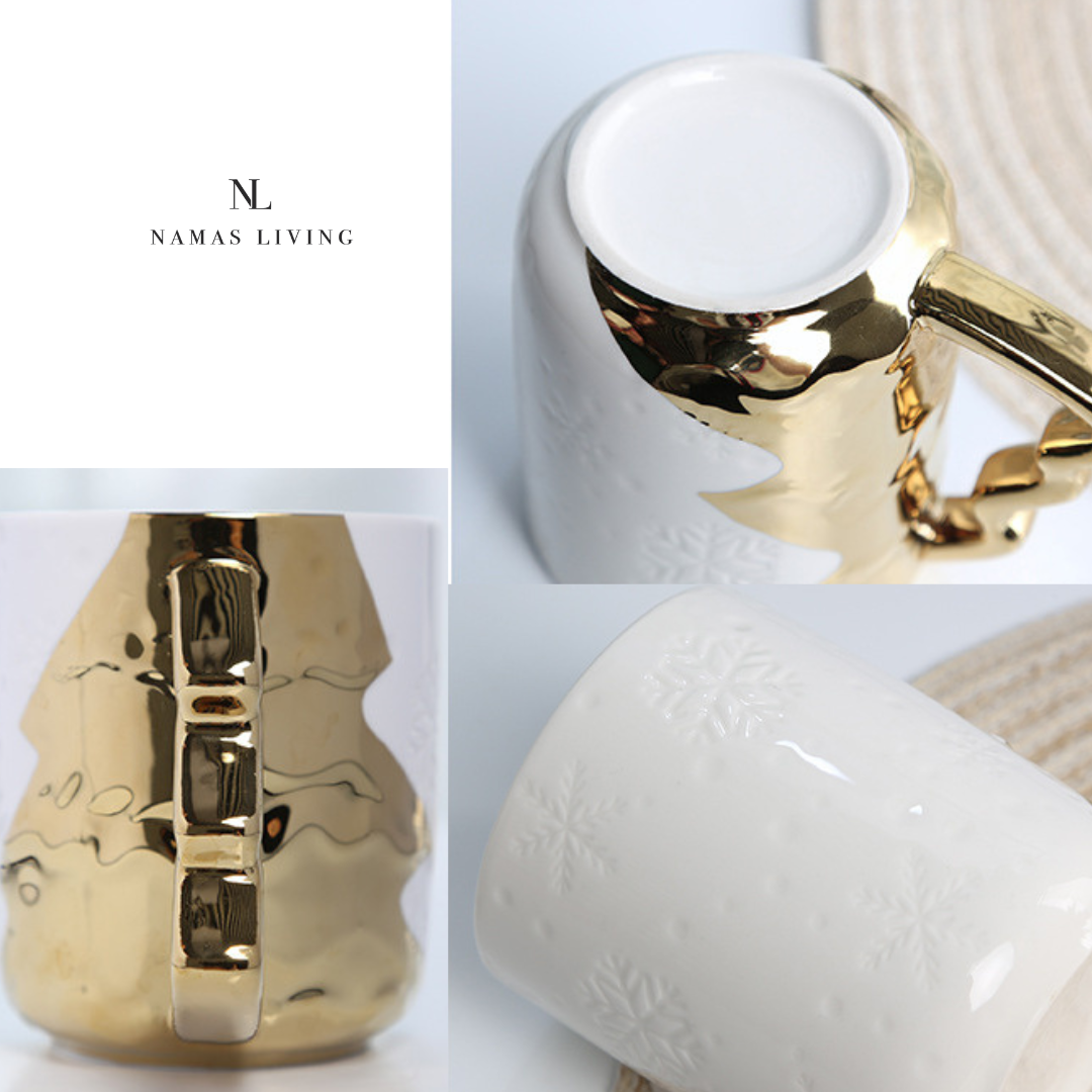 GIFTING INSPIRATION - White and Gold Holiday Mug