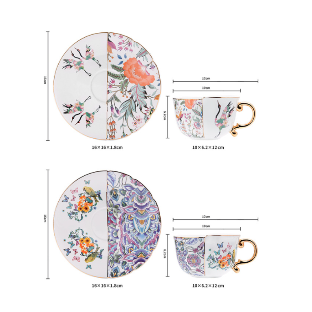 Zi Xuan Mugs & Saucers Set