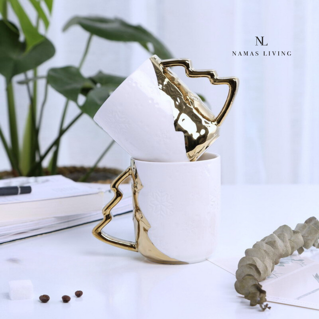 GIFTING INSPIRATION - White and Gold Holiday Mug