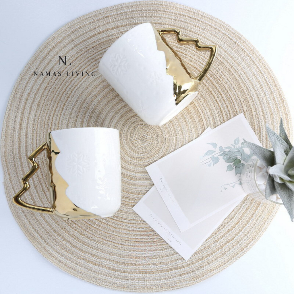 GIFTING INSPIRATION - White and Gold Holiday Mug