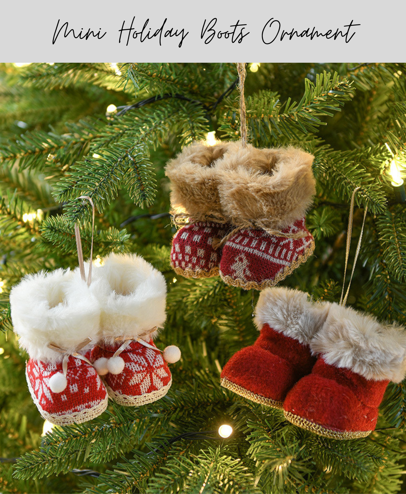 Mini Holiday Boots Ornament