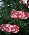 Merry Christmas Wooden Hanging Sign