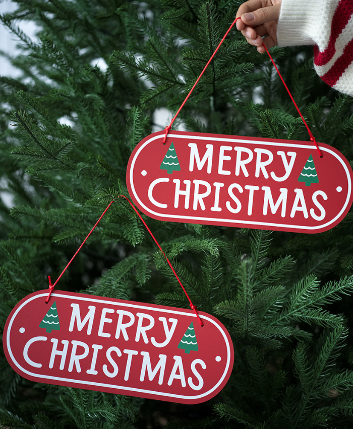 Merry Christmas Wooden Hanging Sign