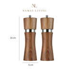 Acacia Wooden Salt & Pepper Grinder Set