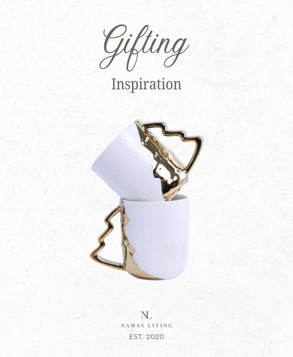 GIFTING INSPIRATION - White and Gold Holiday Mug