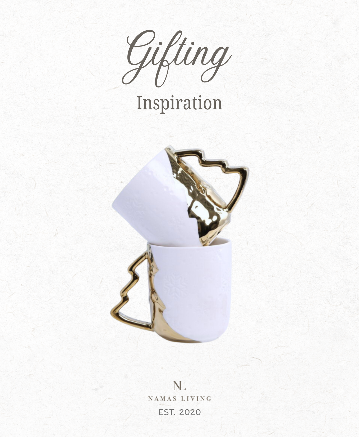 GIFTING INSPIRATION - White and Gold Holiday Mug
